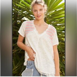 36. NWOT POL Cream Short Sleeve Tee